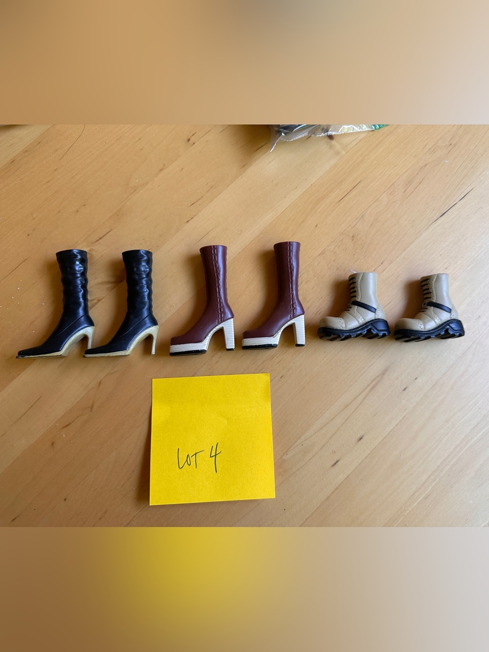 BRATZ Doll Boots Shoes 3 Pairs Heel and Platform - Accessory Lot 4